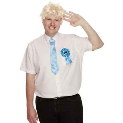 Afbeelding van Smiffys 72110 Posh Politician Kit voor heren, blond, Eén maat