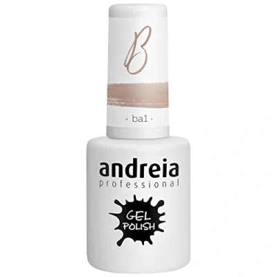 Image de Andreia Vernis Gel Semi Permanent pour Lampe UV/LED à Ongles Couleur Intense Tenue 4 Semaines French Manucure BA1 Rose Nuances de Nu 10 ml