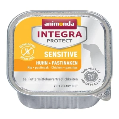 Afbeelding van 24x150g Protect Sensitive Schaaltje Kip + pastinaak animonda Integra Hondenvoer