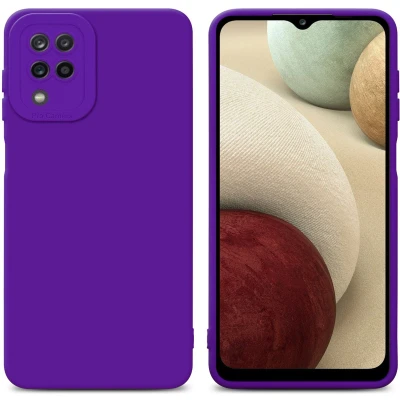 Afbeelding van Cadorabo Hoesje geschikt voor Samsung Galaxy A12 / M12 in Fluid DONKER PAARS Beschermhoes gemaakt van flexibel TPU silicone Cover Case