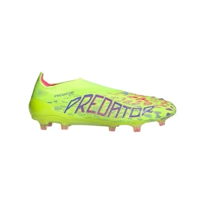 Afbeelding van adidas Performance Predator Elite Laceless FIRM Ground Voetbalschoenen met kunststof noppen, Heren, Maat: 39 1/3, Lucid lemon/lucid pink/blue fusion