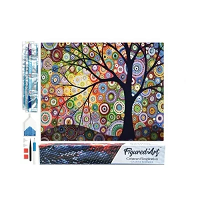 Afbeelding van Figured&#039;Art Diamond Painting set Volwassenen 40x50 cm Levensboom 5D DIY Art full drill vierkante diamant Opgerold canvas