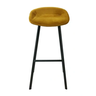 Afbeelding van Finn barkruk velvet 70 cm goud