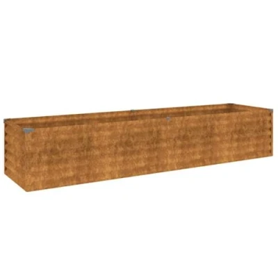 Afbeelding van vidaXL Plantenbak verhoogd 194x50x36 cm cortenstaal
