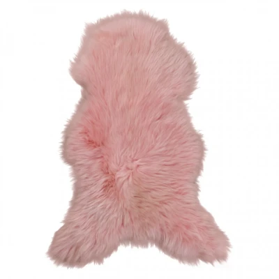 Afbeelding van Texels Schapenvacht Gekleurd Oud roze XL