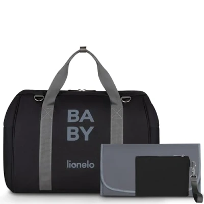 Afbeelding van Lionelo Ida Mom bag kinderwagentas 2 interne thermo zakken voor flessen tas vochtige doeken aankleedkussen cosmeticatasje riem bevestiging aan de kinderwagen