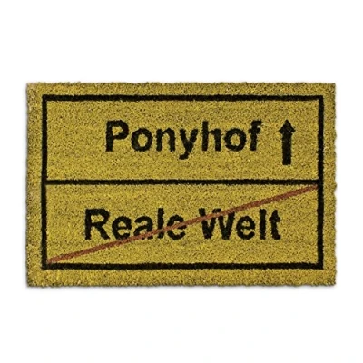 Afbeelding van Relaxdays Deurmat kokos kokosmat Ponyhof Voetmat 40 x 60 cm antislip