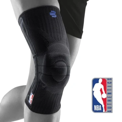 Afbeelding van Bauerfeind Knee Support NBA Kniebeschermers, uniseks, 1 sportbandage voor basketbal, de rechter of linkerknie