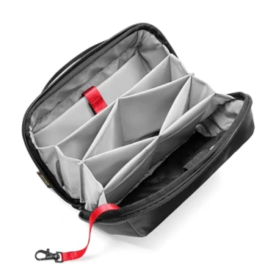 Afbeelding van tomtoc Elektronische opbergtas voor MacBook oplader, kabels, powerbank, harde schijf, reissnoeren, waterdichte met afneembare kaartsleuven, zwart., tas organizer