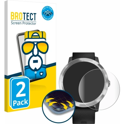Afbeelding van BROTECT Screenprotector voor Garmin Vivoactive 3 / Forerunner 45 Approach S40 Folie Beschermfolie transparant volledig dekking (2 Stuks)