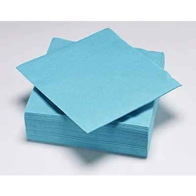 Afbeelding van tafelwaren 50 watten servetten 33 x cm 2 laags turquoise FSC, cellulose,