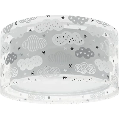 Afbeelding van Dalber plafondlamp voor kinderen, wolken, wolkengrijs, kroonluchter, kinderkamer,