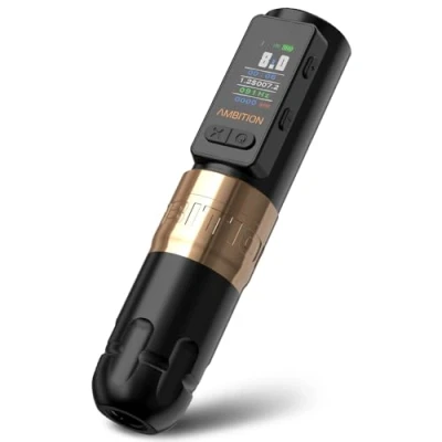 Afbeelding van Ambition Soldier Max tattoo machine, roterend patroonpenpistool met 2400 mAh batterij, factureringsfunctie, stabilisatiesysteem van de frequentiemodus voor artiesten