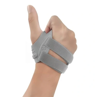 Afbeelding van Sport vingerspalk, duimbescherming, metalen houder, verstelbaar, duimspalk voor gebroken artritis, verstuiking, peesontsteking, gezwollen vingers (L)