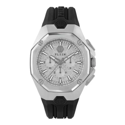 Afbeelding van Philipp Plein Octagon PWTBA0123 Horloge Siliconen Zwart Ø 45 mm