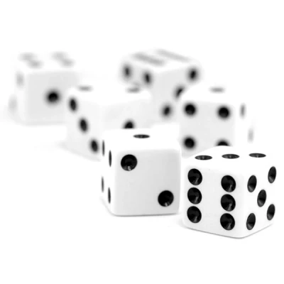 Image de Express CM K009 Jeu de dés A 6 pièces crème / blanc