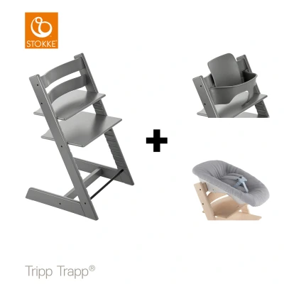 Afbeelding van Tripp Trapp® High Chair Bundle + Baby Set Newborn Storm Grey, Grey NBS