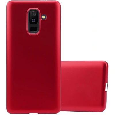 Afbeelding van Cadorabo Hoesje geschikt voor Samsung Galaxy A6 PLUS 2018 in METALLIC ROOD Beschermhoes gemaakt van flexibel TPU silicone Case Cover