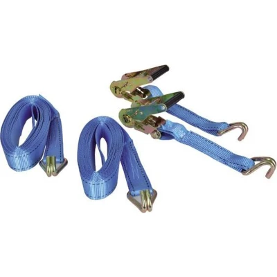Afbeelding van Spanband met ratelgesp &amp; j haak 38mm 6.0m (2 stuks)