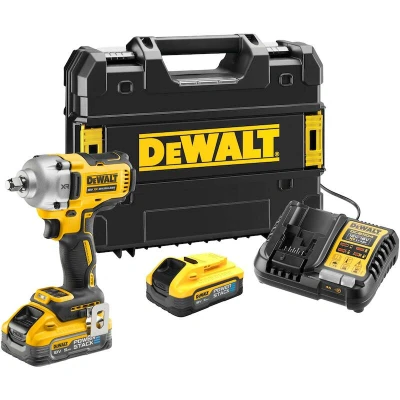 Afbeelding van DEWALT DCF891H2T QW 18V XR Brushless 1/2&quot; accu slagmoersleutel met frictiering in TSTAK (2x 5.0Ah POWERSTACK + lader)