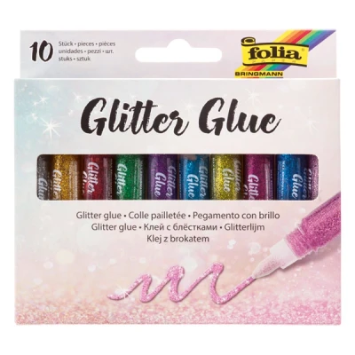 Image de Folia colle à paillettes assortiment (10 pièces)