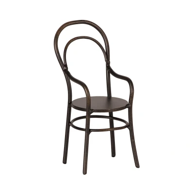 Afbeelding van Maileg poppenhuis stoel vintage antraciet 13 cm