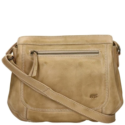 Afbeelding van Bear Design Kleine Crossbodytas / Schoudertas Dames Leer Miley Beige