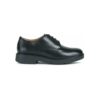 Afbeelding van Geox D Spherica Veterschoenen, Dames, Maat: 36.5, Black Leer en textiel