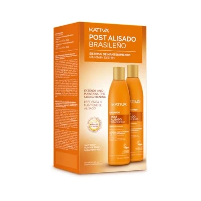 Afbeelding van Shampoo en Conditioner Keratin Kit Kativa Post Alisado (2 uds)
