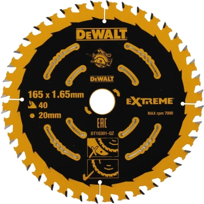 Afbeelding van DeWALT Cirkelzaagblad voor Multimaterial Extreme Ø 165mm Asgat 20mm 40T DT10301 QZ