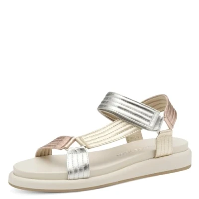 Afbeelding van Marco Tozzi Sandalen Metallic multicoloured, Dames, Maat: 41, multi coloured Hoogwaardig imitatieleer