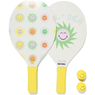 Afbeelding van Sunnylife Smiley Strandtennis Set World Sol Sea 2 Rackets Ballen