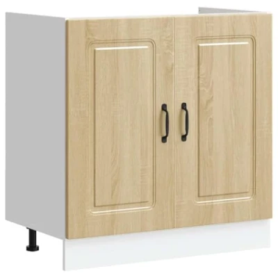 Afbeelding van vidaXL Spoelbakonderkast Kalmar 80x46x81,5cm bewerkt hout sonoma eiken