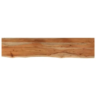 Afbeelding van Tafelblad rechthoekig natuurlijke rand 160x30x3,8 cm acaciahout