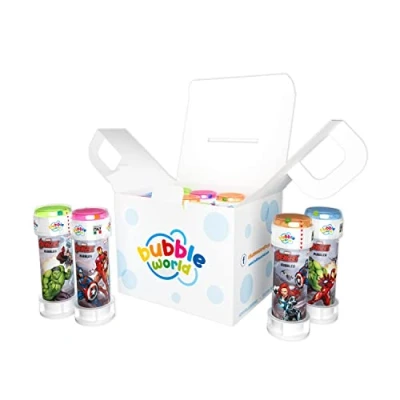 Afbeelding van Dulcop Bubble World 103.846500 Avengers Party Pack met 12 zeepbellenflessen, verschillende grafische zeepbellen
