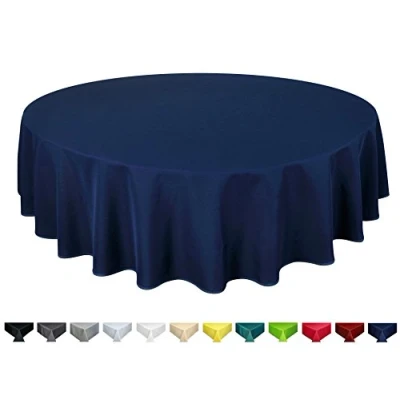 Afbeelding van Kwaliteit Ronde Stof Tafelkleed 140cm 139,7 cm Navy