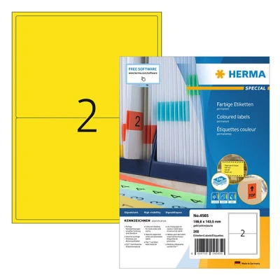 Image de herma etiquette universelle special, 199,6 x 143,5 mm, jaune noir