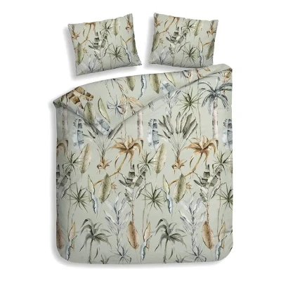 Afbeelding van Heckettlane Areca Dekbedovertrek Lits jumeaux Flanel 240x200 220cm Groen