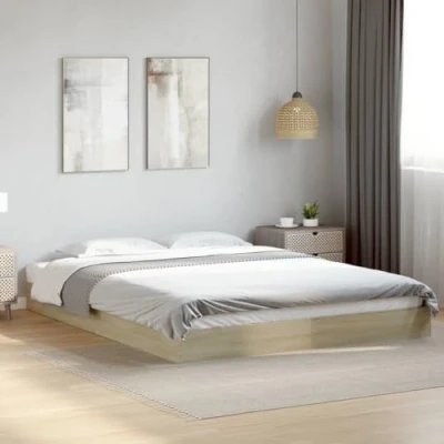 Image de vidaXL Cadre de lit sans matelas chêne sonoma 160x200 cm832128