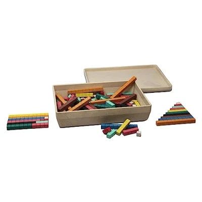Afbeelding van WISSNER active learning 080507.000 RE Wood telstangen in katoenen zak, meerkleurig, 126 stuks