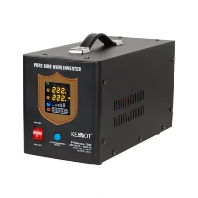 Afbeelding van KEMOT PROsinus 700 URZ3406B noodstroomvoorziening zuivere sinus omvormer laadfunctie 12V 230V 1000VA / 700W zwart
