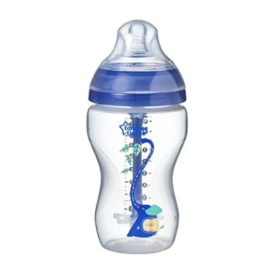 Afbeelding van TOMMEE TIPPEE Anti koliek fles 340ml blauw gedecoreerd
