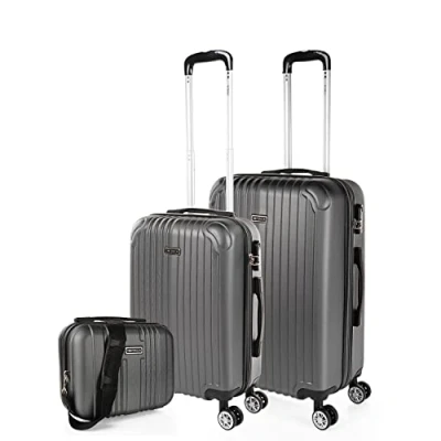 Afbeelding van ITACA Set reiskoffers van ABS met 4 wielen, stevig en lichtgewicht, handvat vergrendeling, cabinekoffer voor handbagage, medium grote koffer, beautycase T71500