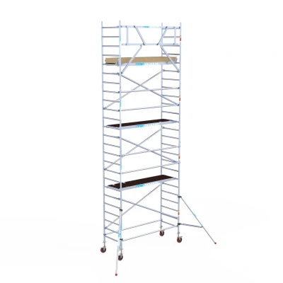 Afbeelding van Euroscaffold Rolsteiger Budget Schoren L250xB90 8.20m werkhoogte Carbon platformen