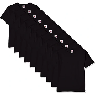 Afbeelding van Fruit of the Loom Kids 10 stuks T shirt voor jongens (10 stuks), Zwart (zwart)