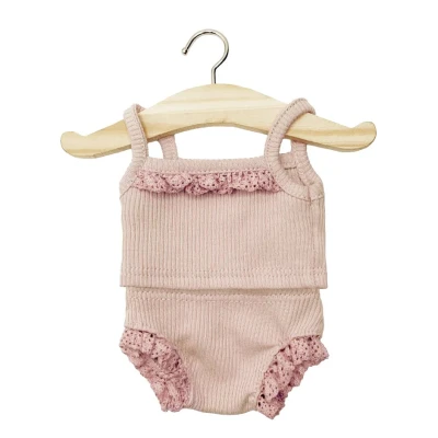 Afbeelding van Minikane ondergoed geribbeld Roze voor 34cm pop