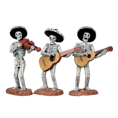Afbeelding van Lemax Skeleton Mariachi Band Set Of 3 Kersthuisjes &amp; Kerstdorpen