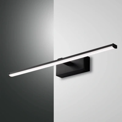 Afbeelding van LED wandlamp Nala, zwart, breedte 50 cm