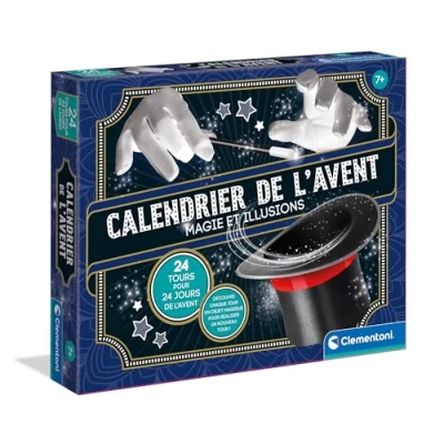 Afbeelding van CLEMENTONI Adventskalender Magie en Illusies Dagen: 24 verschillende torens, inclusief geïllustreerde handleiding, educatieve spelletjes voor kinderen, vanaf 7 jaar, 52855, multicolroe