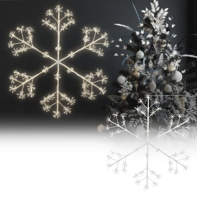 Afbeelding van Sneeuwvlok met verlichting (384 LEDs, 120 x cm, Binnen/Buiten)